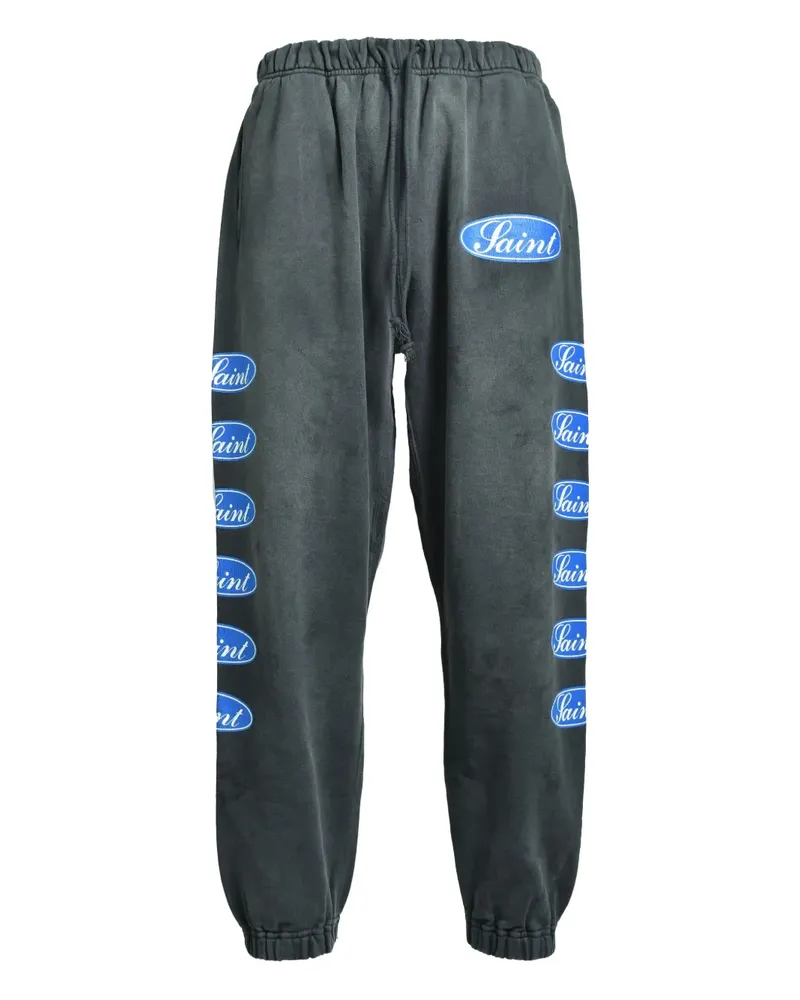 SAINT MXXXXXX Hose mit Logo-Print - Schwarz Schwarz