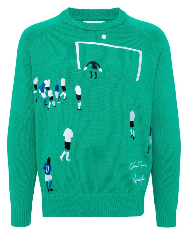 KidSuper Pullover mit grafischer Stickerei - Grün Grün