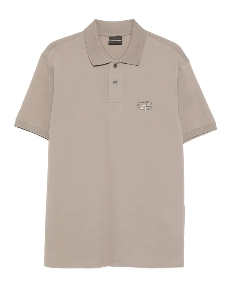 Emporio Armani Poloshirt mit Logo-Stickerei - Grau Grau