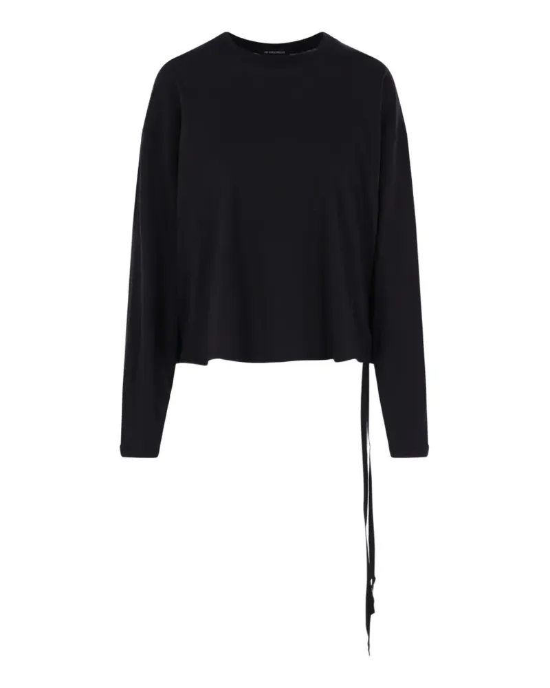 Ann Demeulemeester T-Shirt mit Schnürung - Schwarz Schwarz