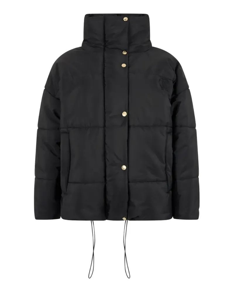 Roberto Cavalli quilted logo-embroidered jacket - Schwarz Schwarz