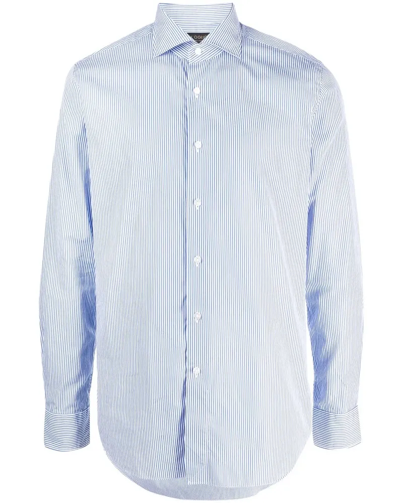 Dell'oglio Hemd mit Nadelstreifen - Blau Blau