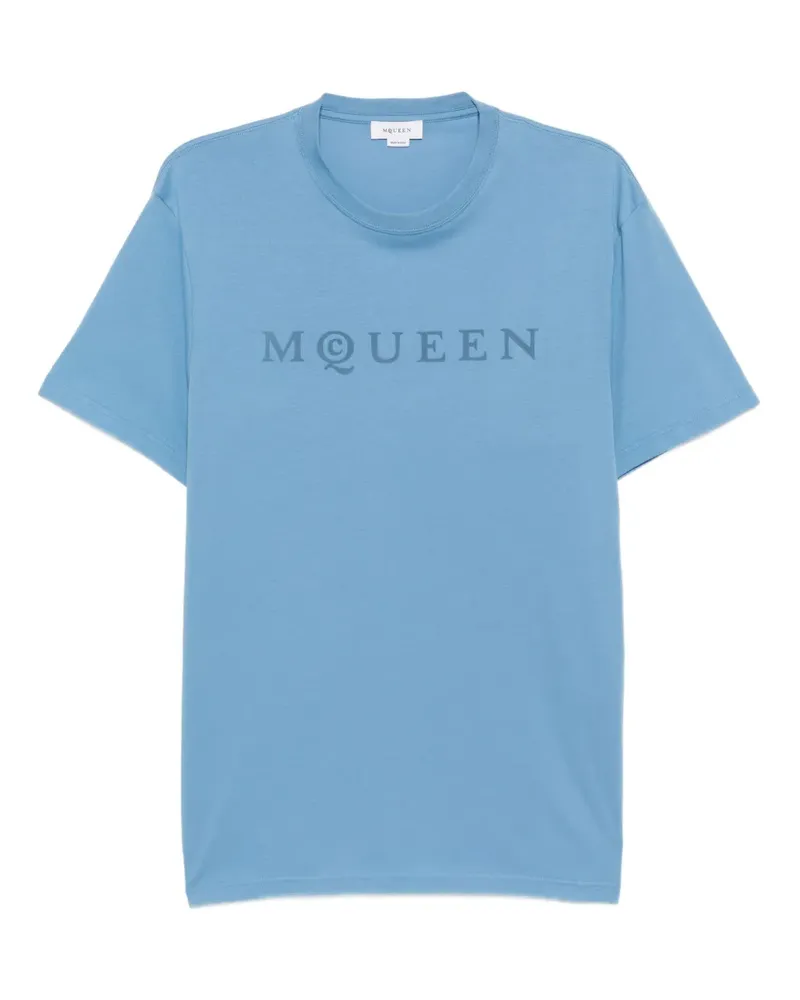 Alexander McQueen T-Shirt mit Logo - Blau Blau