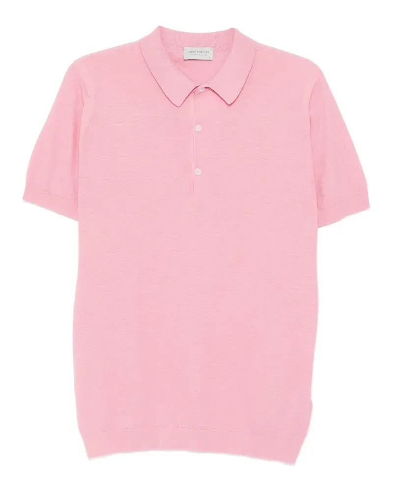 John Smedley Roth Poloshirt - Rosa Rosa