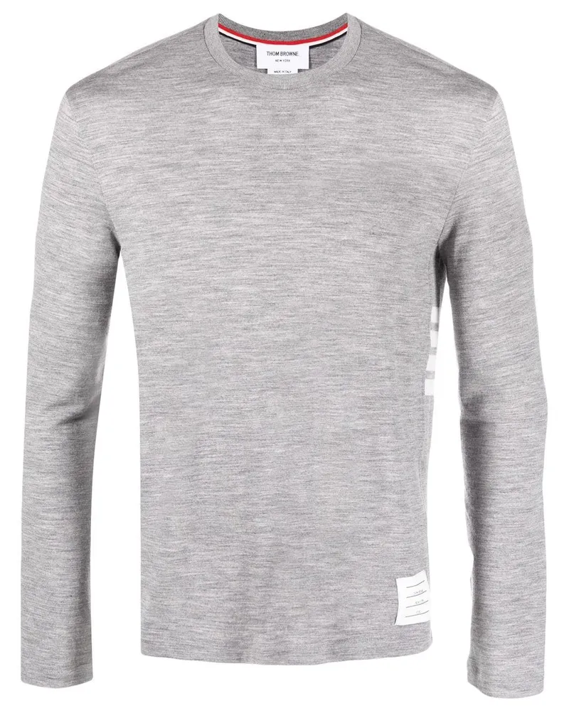 Thom Browne Strickpullover mit rundem Ausschnitt - Grau Grau