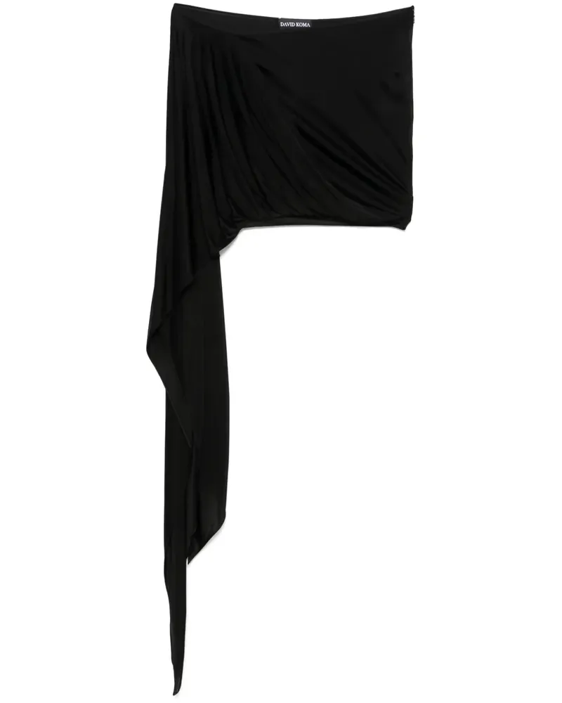 David Koma Asymmetrischer Minirock - Schwarz Schwarz