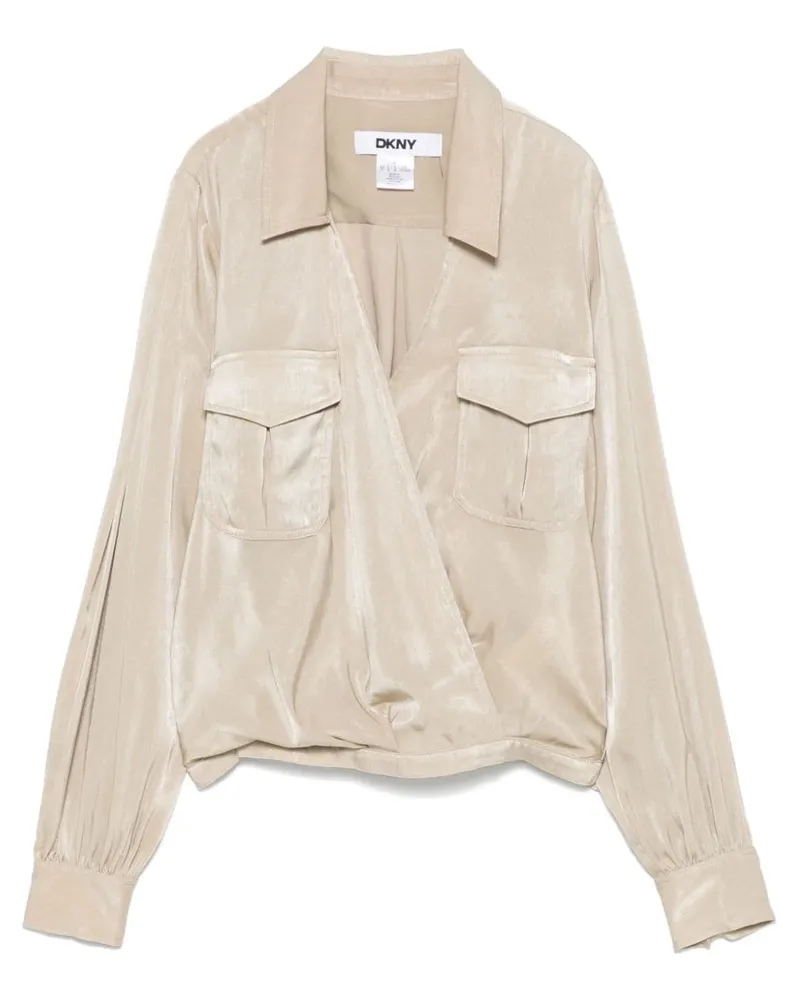 DKNY Gewickeltes Hemd - Nude Nude