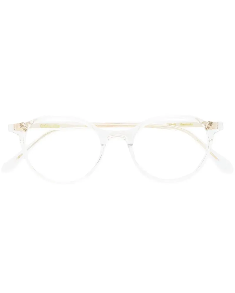GIGI STUDIOS Transparente Brille mit rundem Gestell - Nude Nude