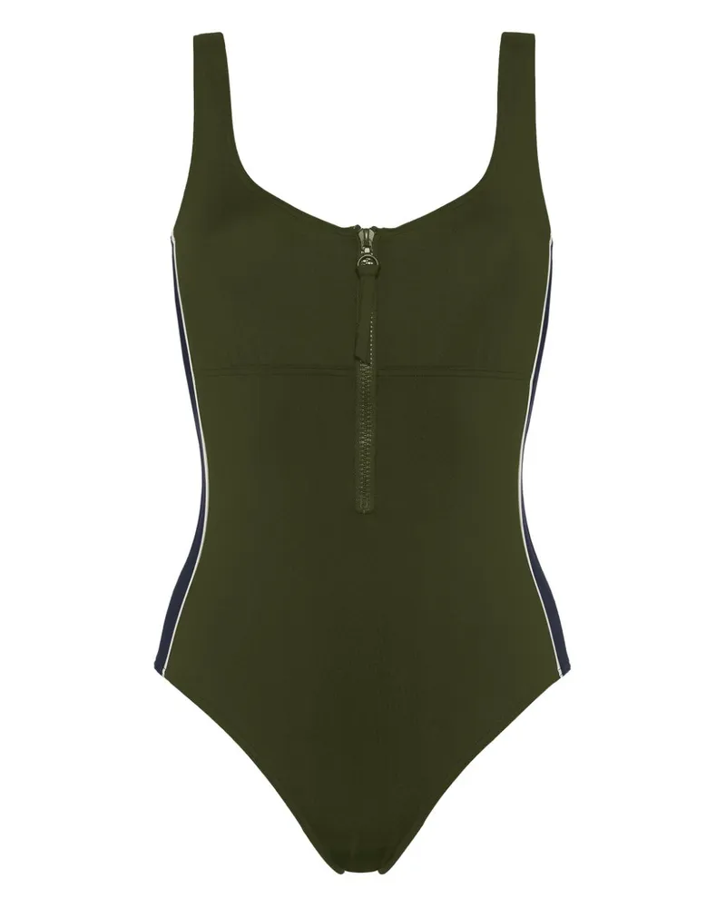 Eres Tribune Badeanzug mit seitlichem Reißverschluss - Grün Grün