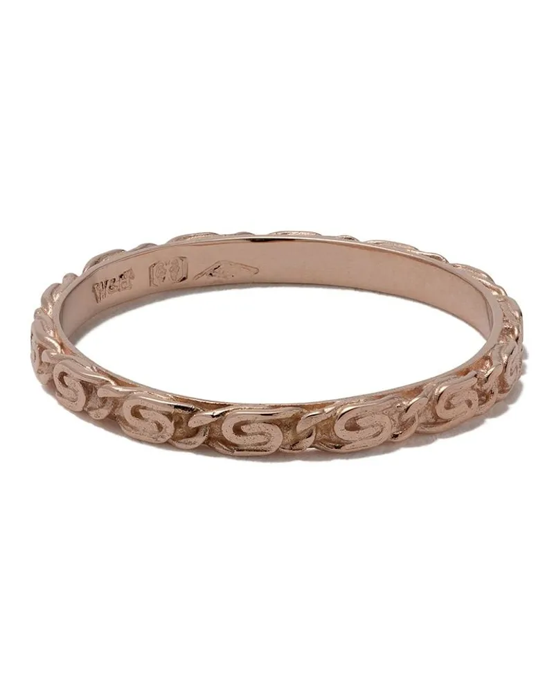Wouters & Hendrix 18kt Rotgoldring im Ketten-Design - Rosa Rosa