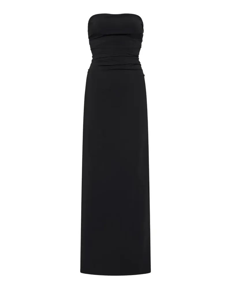 St. Agni ruched strapless maxi dress - Schwarz Schwarz