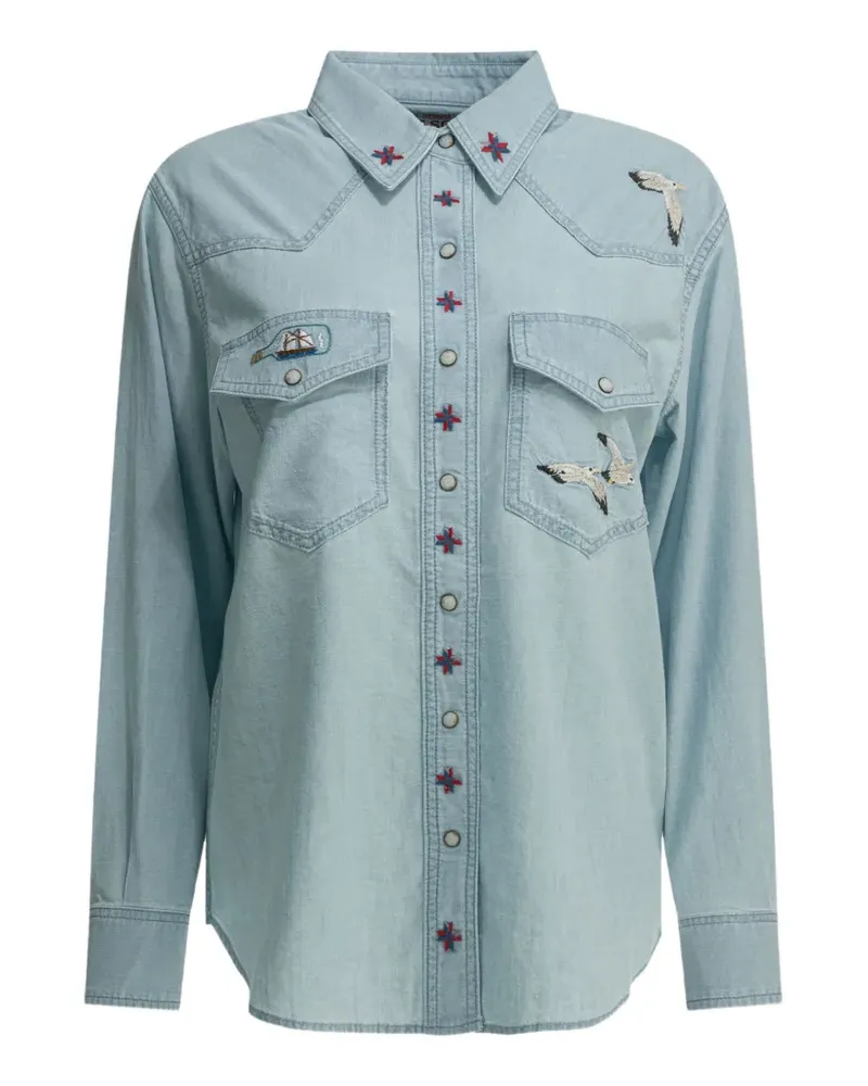 Filson embroidered-detail denim shirt - Blau Blau