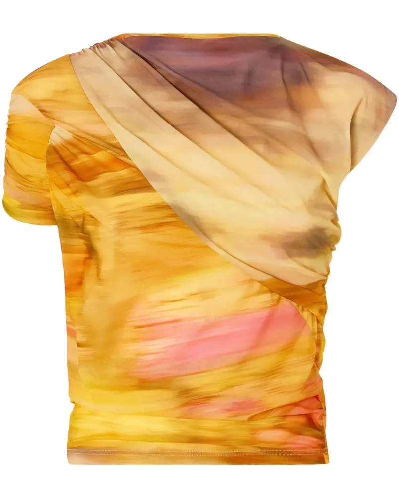 Pinko Asymmetrisches T-Shirt - Gelb Gelb