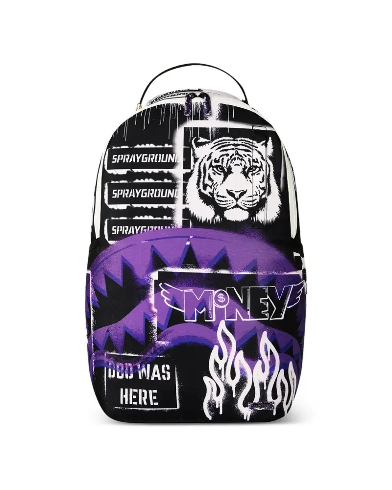 Sprayground Shark Attack Stencil Rucksack - Schwarz Schwarz