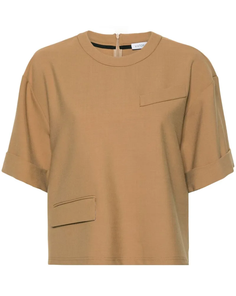 Viktor & Rolf Suiting T-Shirt aus Twill - Braun Braun