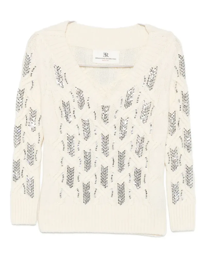 Ermanno Scervino Pullover mit Pailletten - Nude Nude