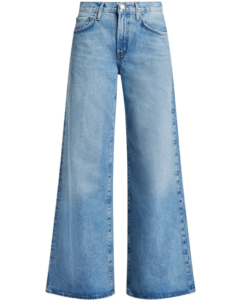 AGOLDE Halbhohe Wide-Leg-Jeans - Blau Blau