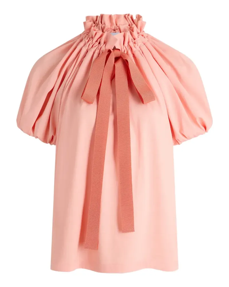 Patou ruffled bow-detail blouse - Rosa Rosa