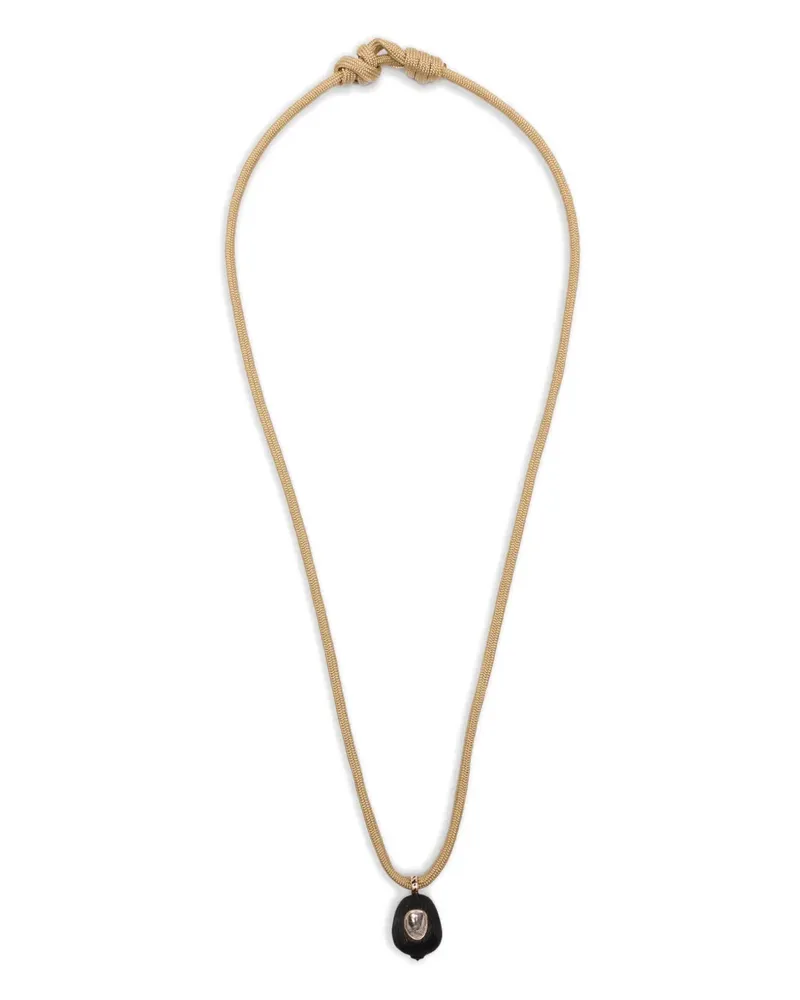 DEZSO 18kt Coquito Rotgoldhalskette mit Diamant - Rosa Rosa