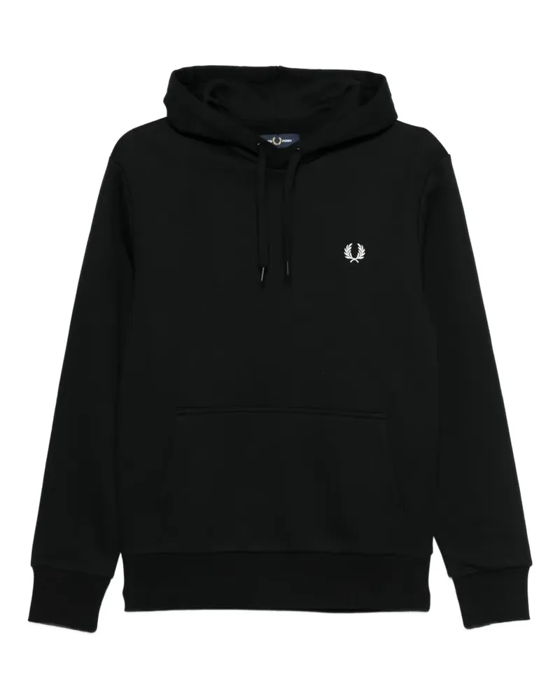 Fred Perry Hoodie mit Lorbeerkranz - Schwarz Schwarz