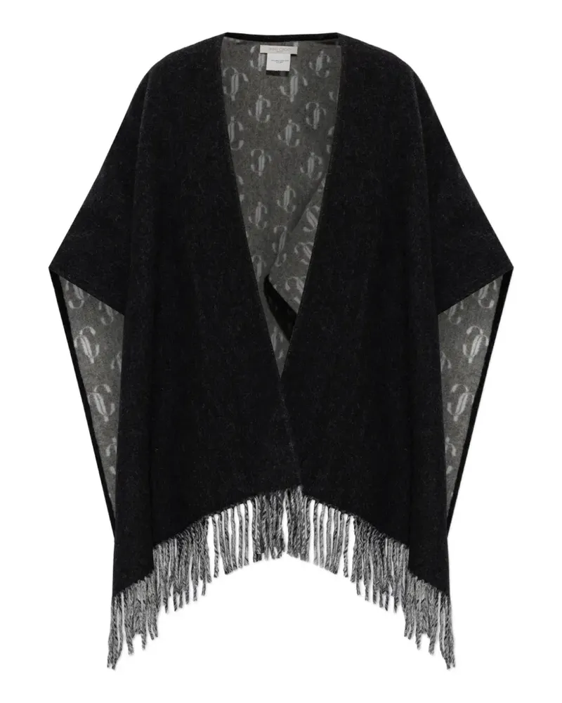 Jimmy Choo Poncho mit Monogrammmuster - Schwarz Schwarz