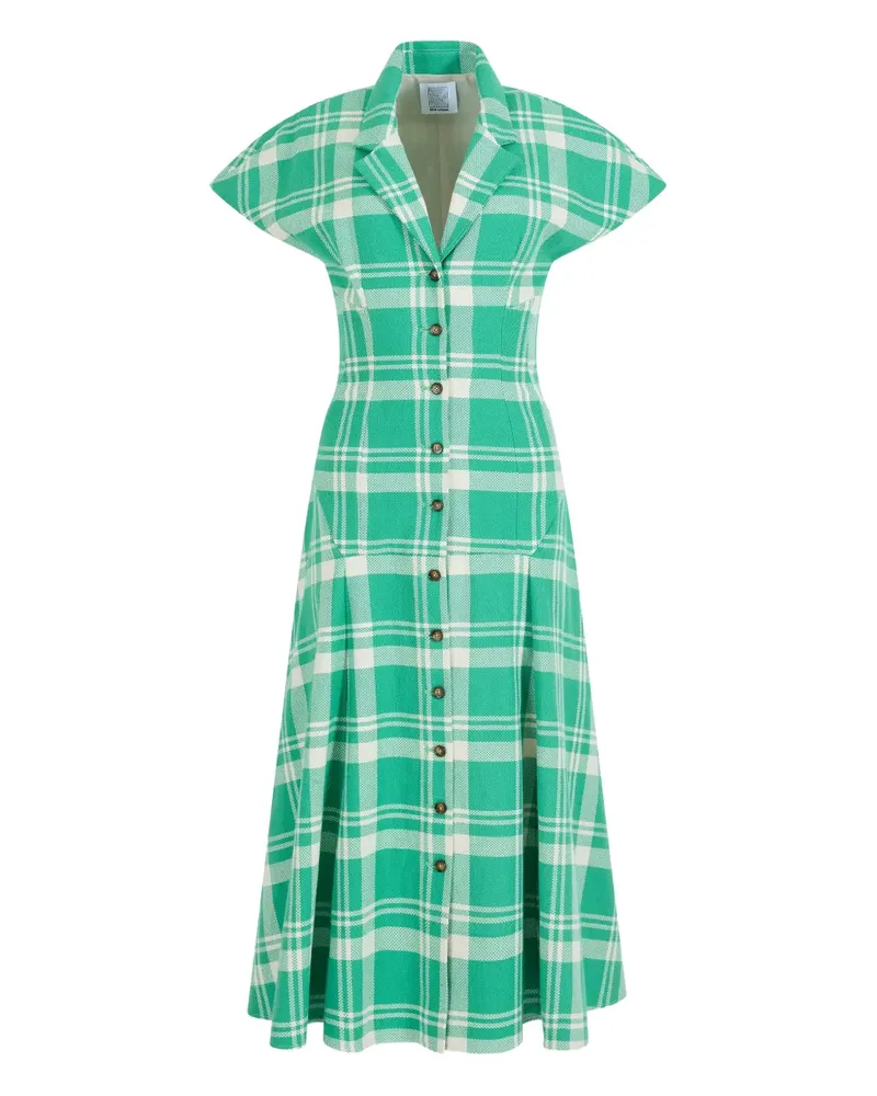 Rosie Assoulin blazer plaid midi dress - Grün Grün
