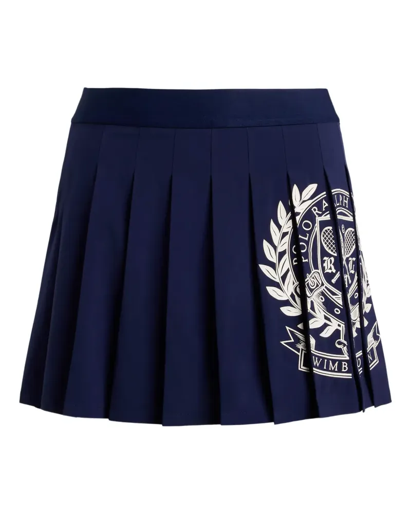 Ralph Lauren Wimbledon Logo Performance Minirock mit Falten - Blau Blau