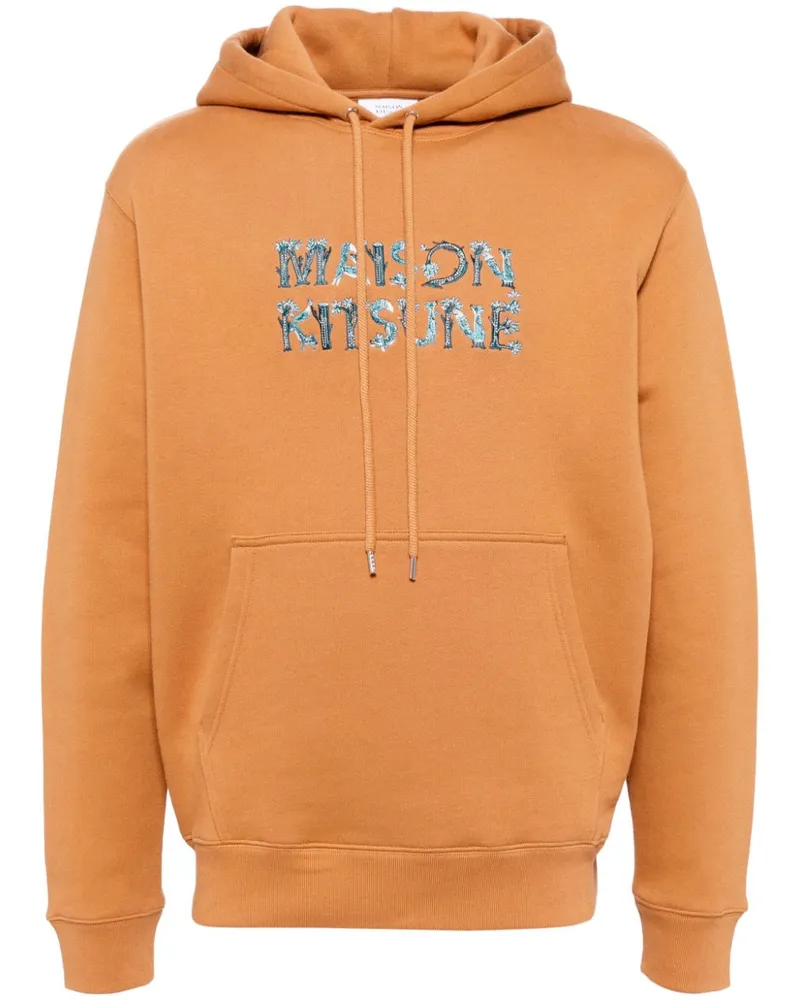 Kitsuné Wooland Alphabet Comfort Hoodie - Orange Orange