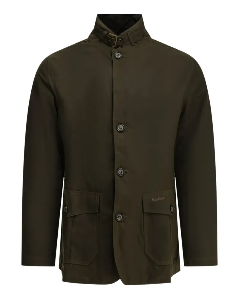 Barbour Lutz buckled-collar waxed-cotton jaclet - Grün Grün