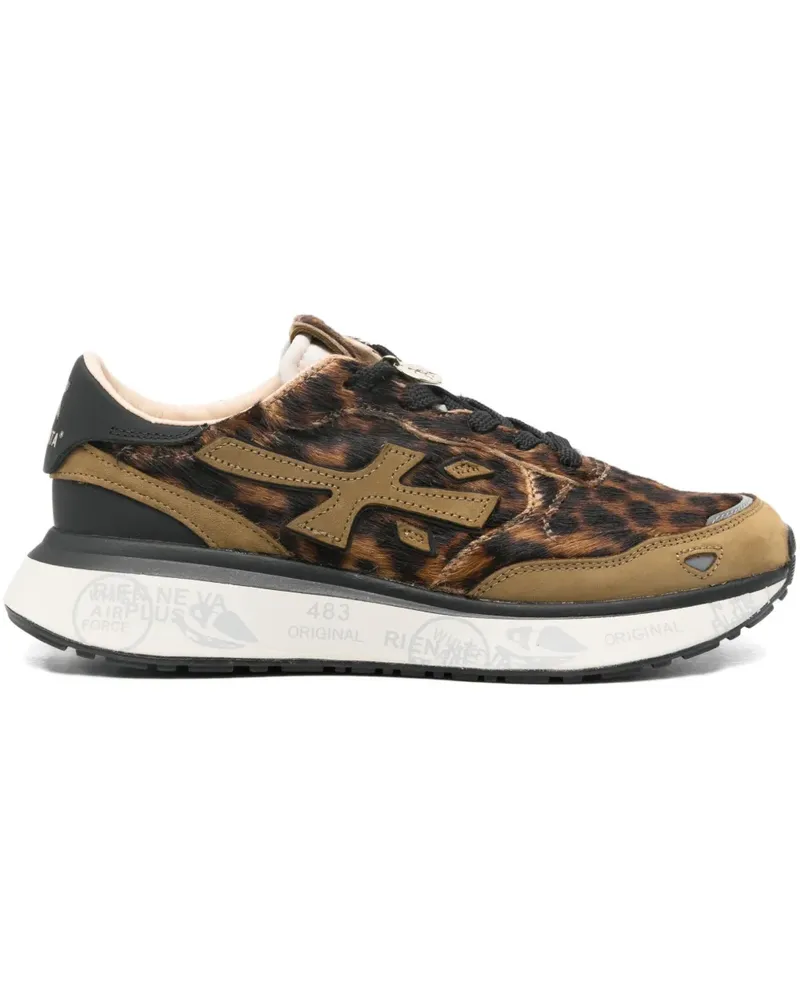 Premiata Lauryn Sneakers mit Leoparden-Print - Braun Braun