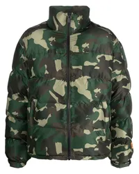 Heron Preston Gefütterte Jacke mit Camouflage-Print Grün