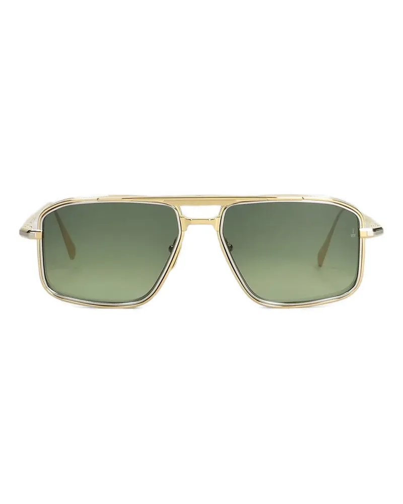 Jacques Marie Mage Earl rectangle-frame sunglasses - Gold Gold