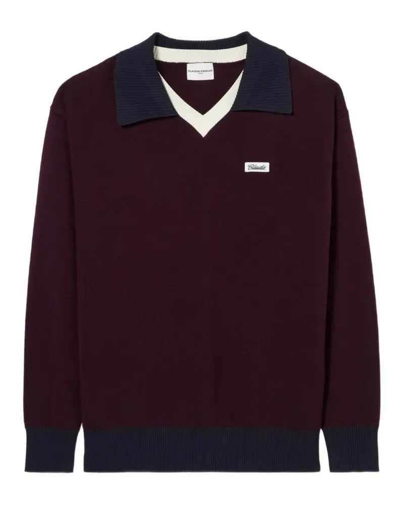 Claudie Pierlot Pullover mit V-Ausschnitt - Rot Rot