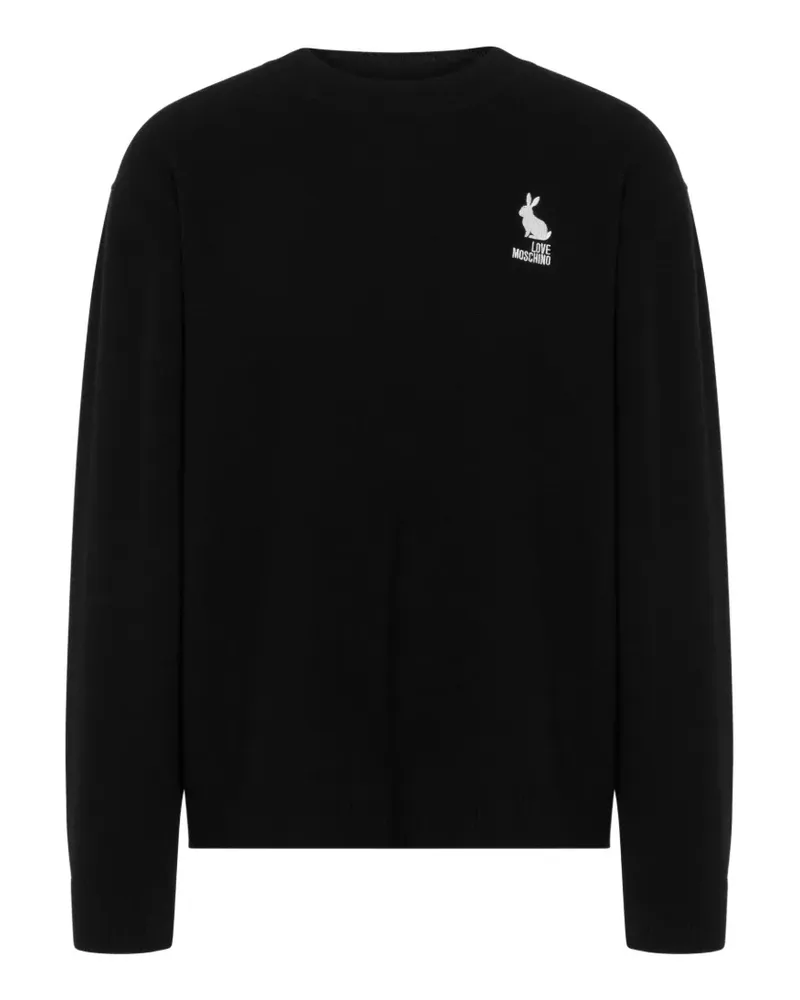 Moschino Pullover mit Logo-Stickerei - Schwarz Schwarz