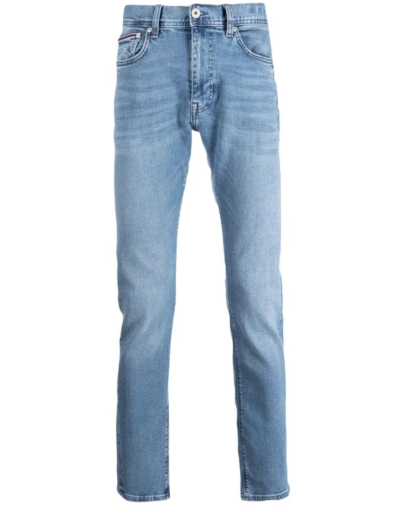 Tommy Hilfiger Halbhohe Slim-Fit-Jeans - Blau Blau