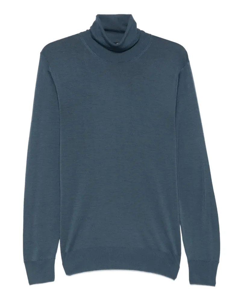 Canali Langärmeliger Rollkragenpullover - Blau Blau