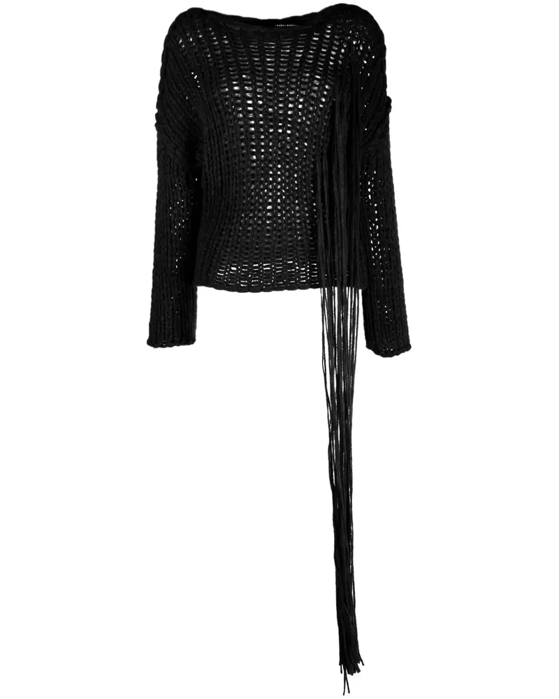 Isabel Benenato Gehäkelter Pullover - Schwarz Schwarz