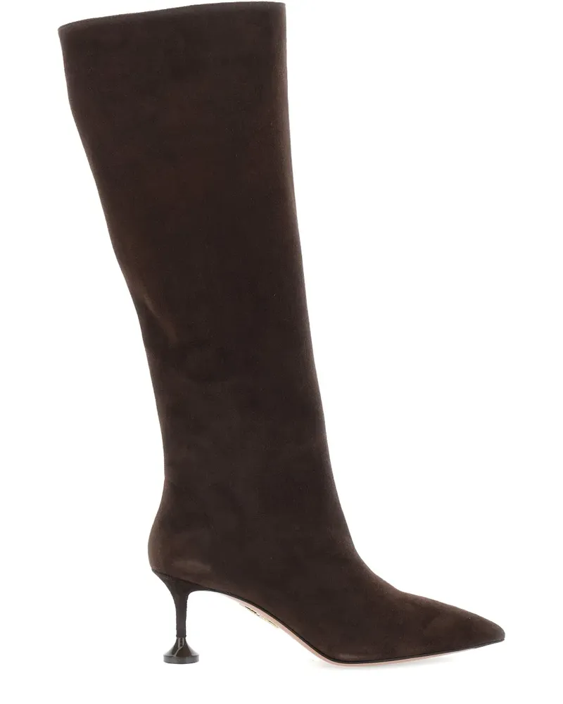 Aquazzura pointed stiletto heel boot - Braun Braun