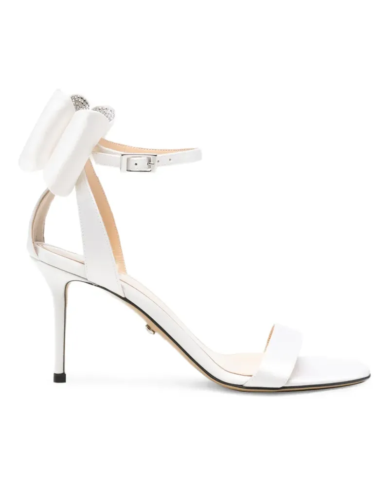 Mach & Mach Sandalen mit Kristallen und Schleife - Weiß Weiß