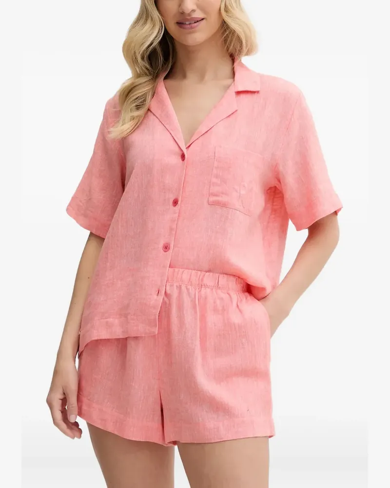 DKNY Pyjama mit bestickter Tasche - Rosa Rosa