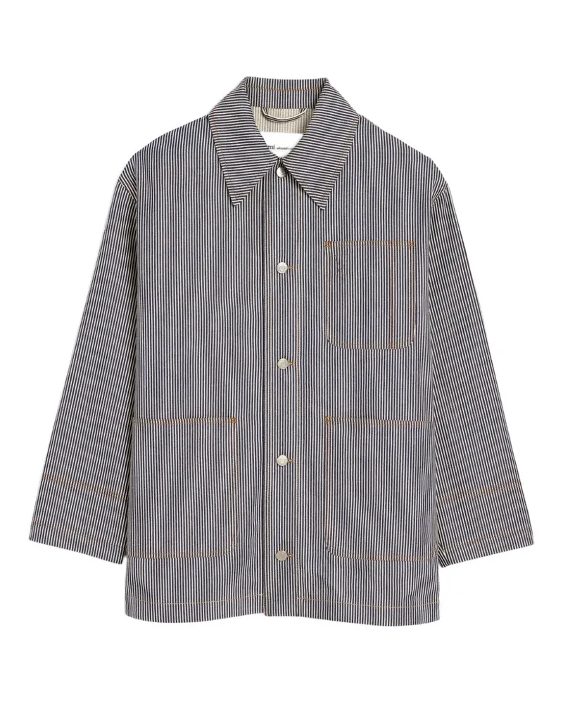 AMI Paris Jacke im Workwear-Look - Blau Blau