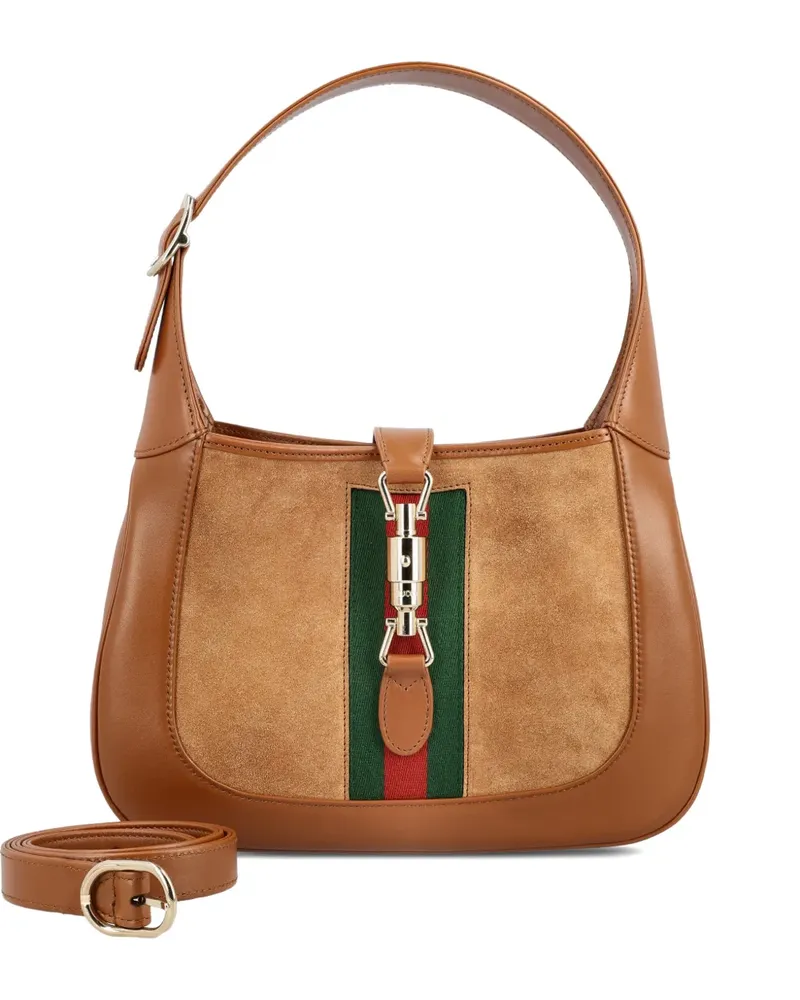 Gucci medium Jackie 1961 web-stripe shoulder bag - Braun Braun