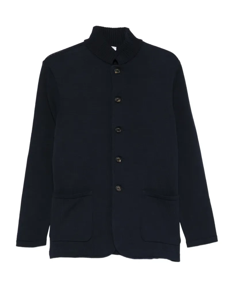 Eleventy Cardigan mit aufgesetzter Tasche - Blau Blau