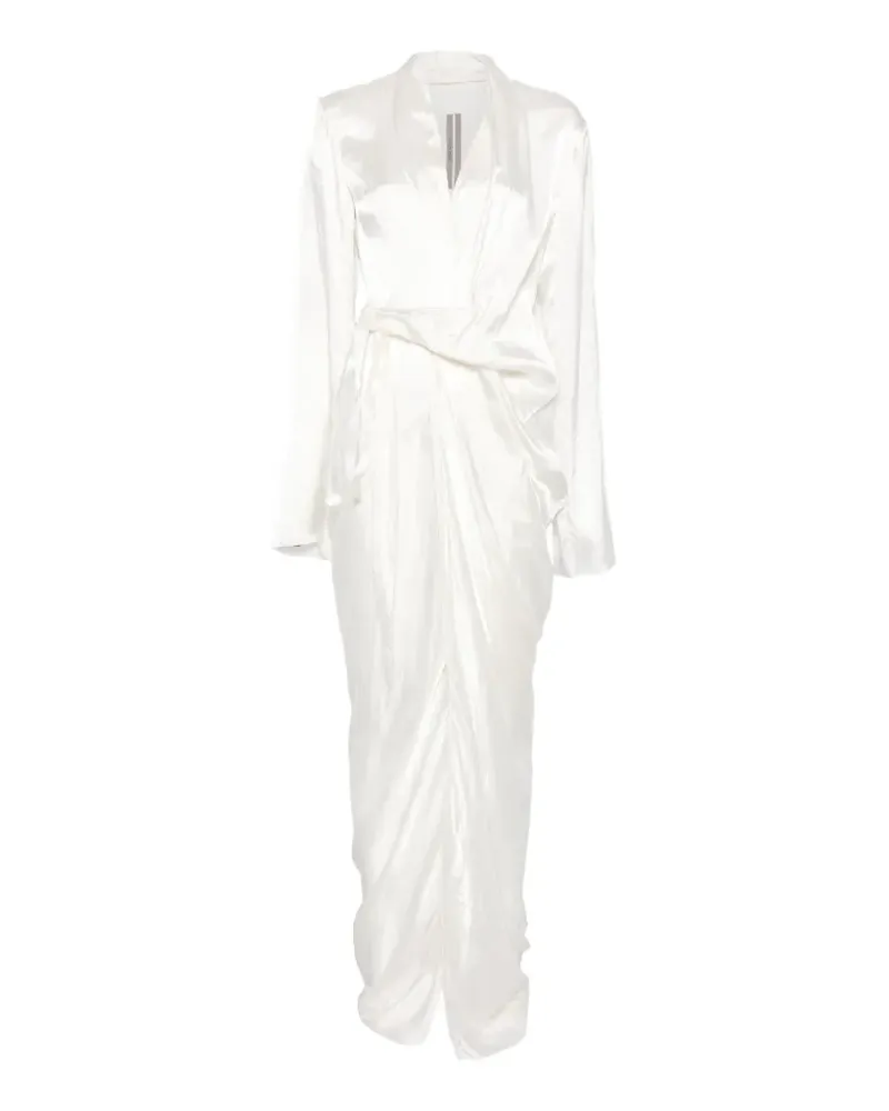 Rick Owens Asymmetrisches Wickelkleid - Weiß Weiß