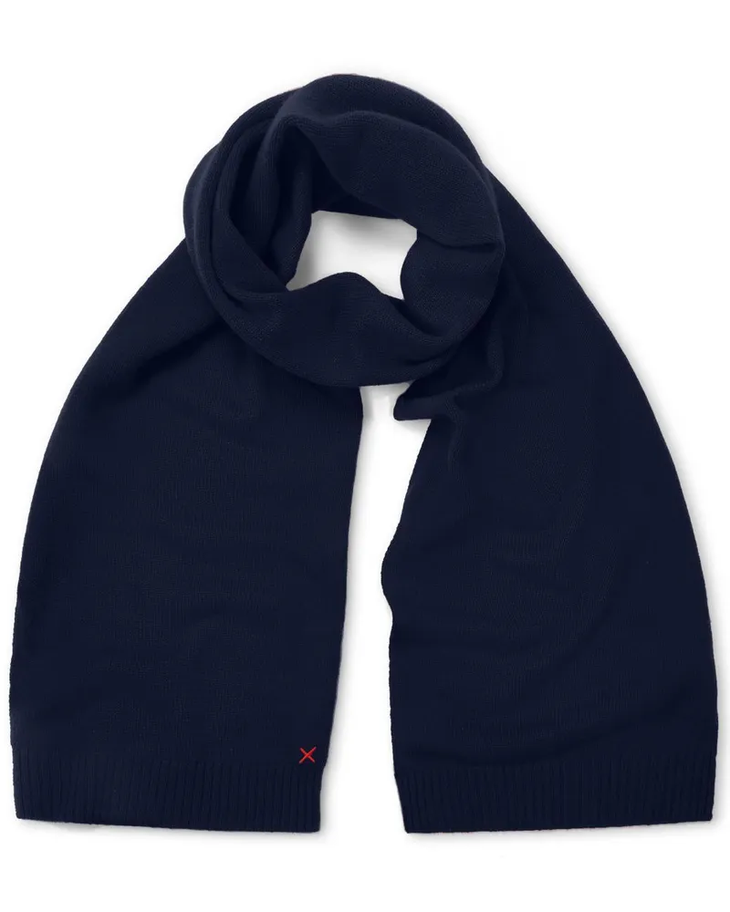 Chinti & Parker Schal mit Ziernähten - Blau Blau