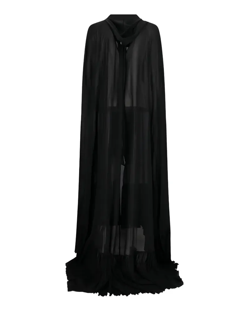 Blumarine tie-detail cape coat - Schwarz Schwarz