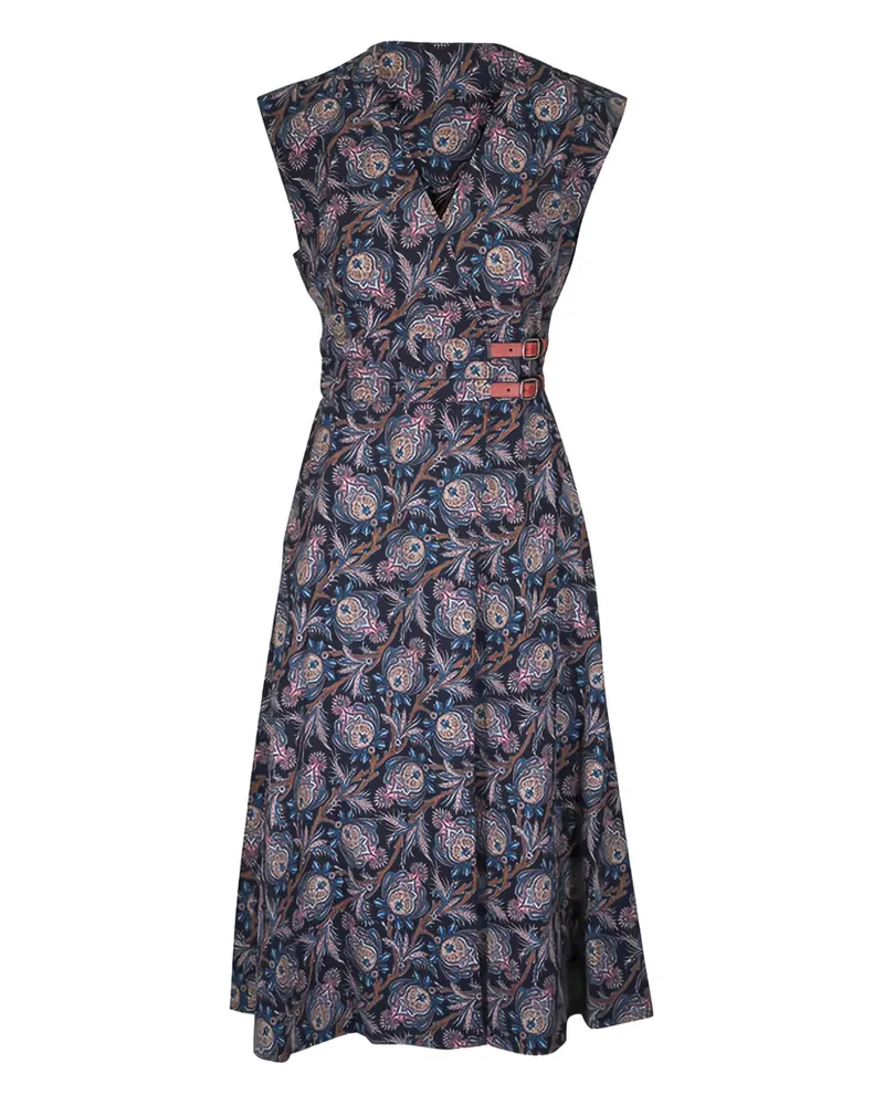 Veronica Beard Midikleid mit Gürtel - Schwarz Schwarz