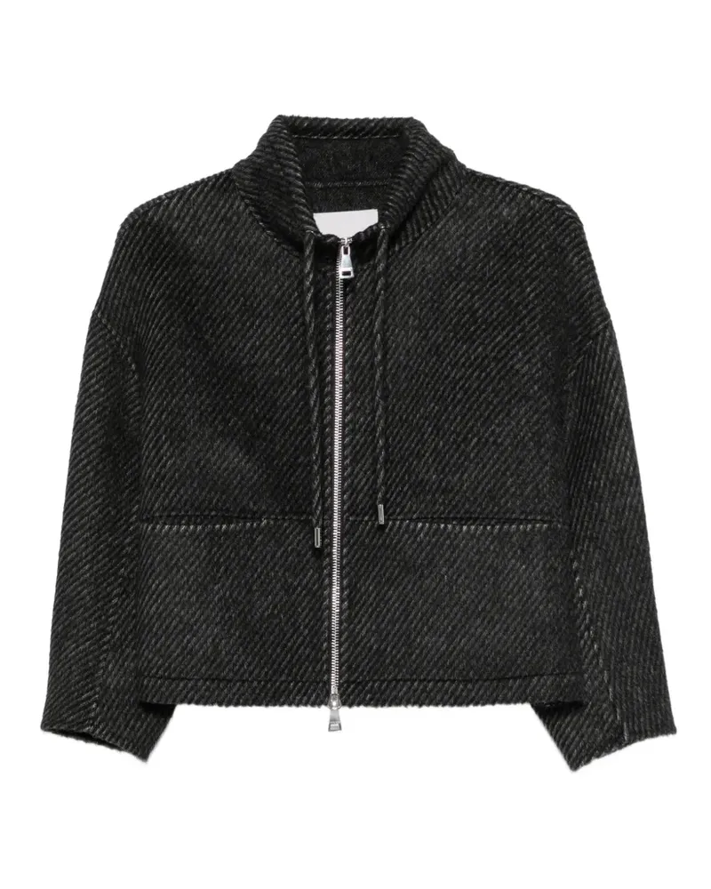Ermanno Scervino Gerippte Strickjacke mit Kordelzug - Grau Grau