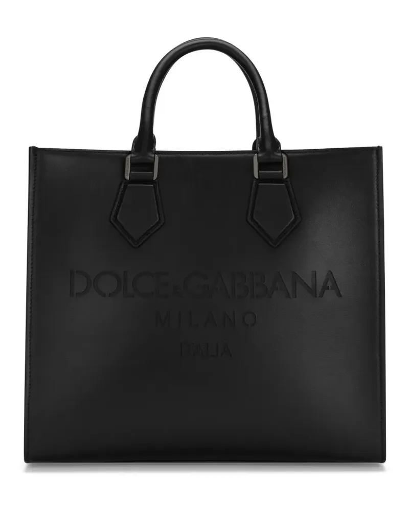 Dolce & Gabbana Handtasche mit Logo-Prägung - Schwarz Schwarz