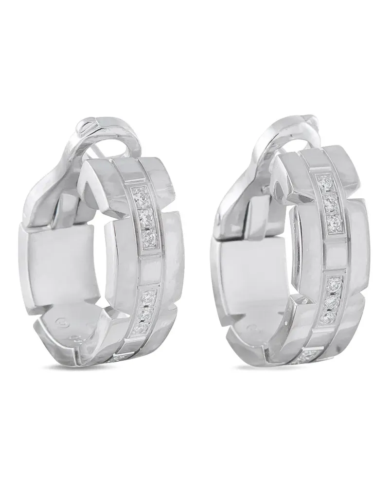 Cartier diamond white gold earrings - Silber Silber